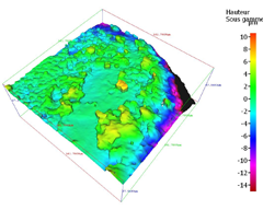 3D Optical image of highly corroded silver surface